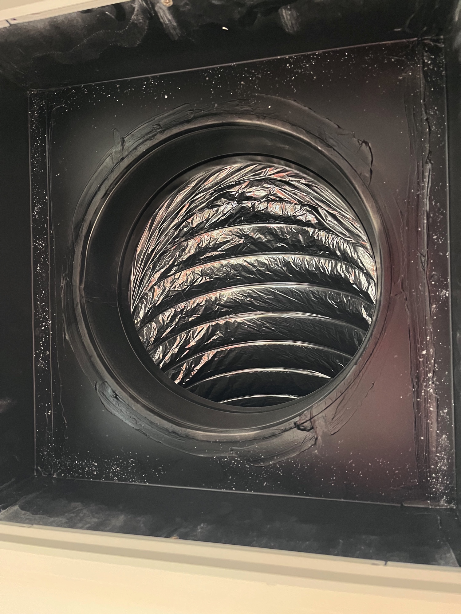 Defective flexible duct
