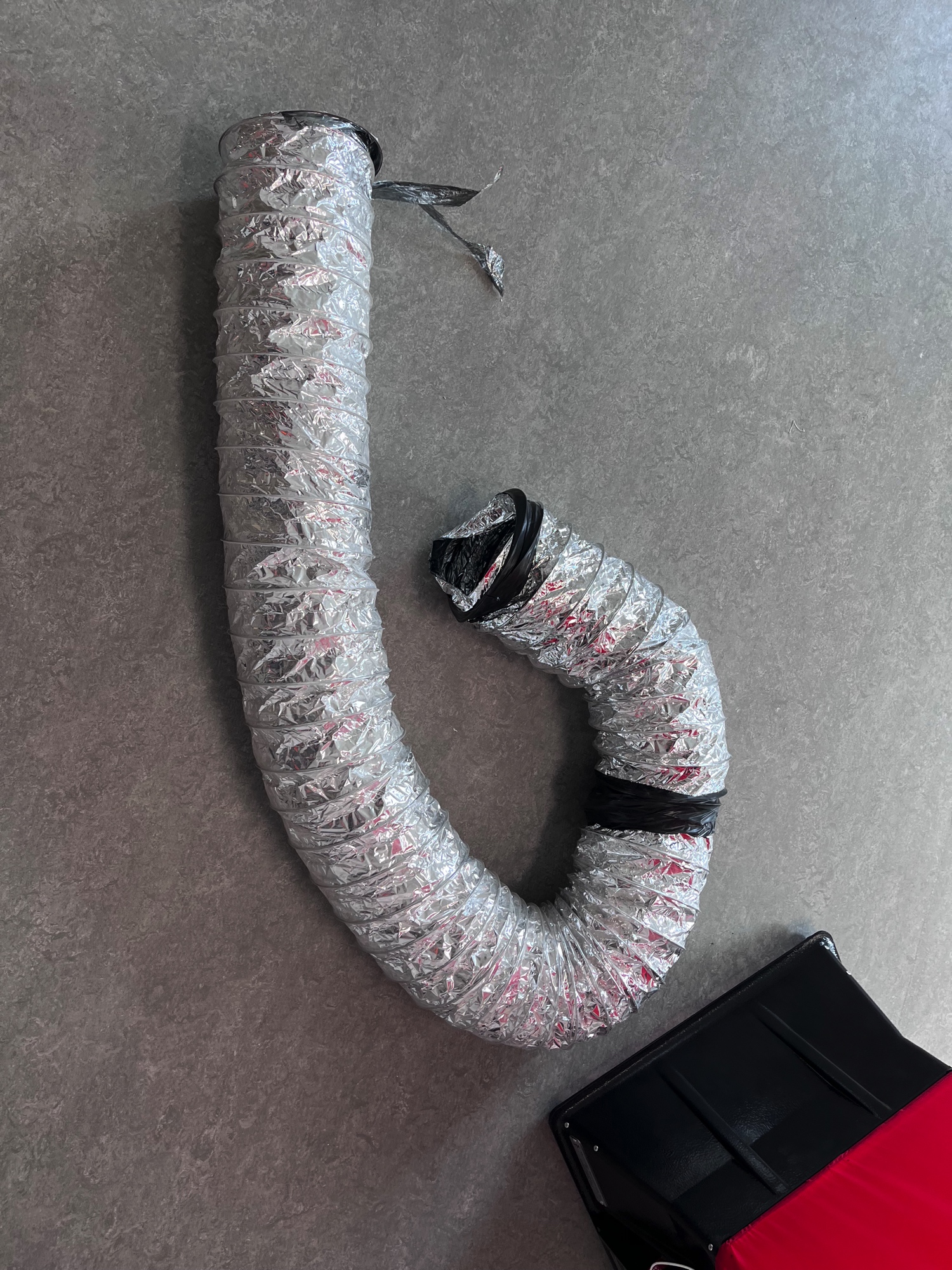 Incorrect flexible duct sizing